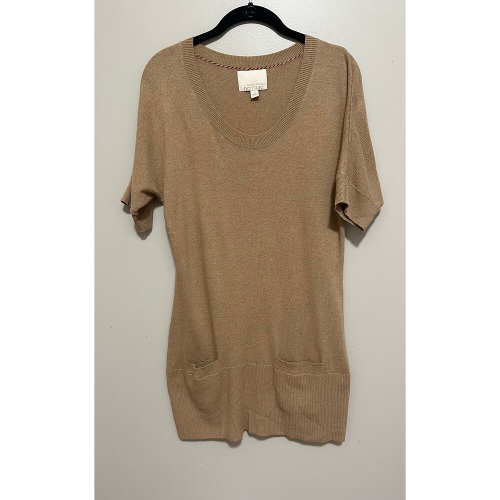 Banana Republic Heritage Wool Cashmere Mini Sweater Dress Tan Lagenlook
